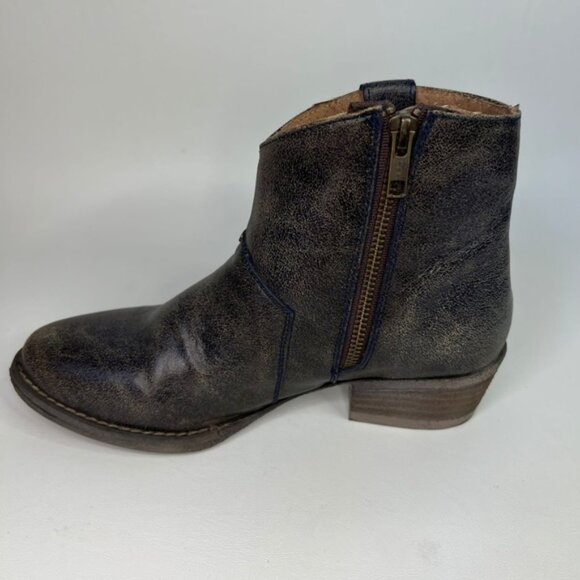 Circle G By Corral Q 5025 LD BLUE STAR INLAY & STUDS ANKLE LEATHER BOOTS‎ Size 7 - Picture 11 of 16